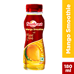 Sunfeast Mango Smoothie With Mango Chunks - Dairy Based Drink With Fruit 180 ml 