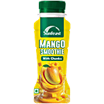 Sunfeast Mango Smoothie With Mango Chunks - Dairy Based Drink With Fruit 180 ml 