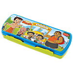 Pratap Pencil Box - Plastiic, Big Lock, Blue & Green, Chhota Bheem 1 pc