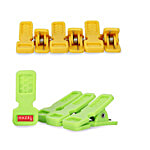 Hazel Plastic Cloth Clips -  E1, Lightweight, Strong & Durable, Assorted 10 pcs