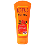 Lotus Herbals Safe Sun Vitamin C Matte Gel Daily Sunscreen - SPF 50, PA+++, Paraben Free, Normal To Oily Skin 100 g