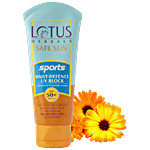 Lotus Herbals Safe Sun Sports Daily-Defence UV Block - SPF 50+, PA+++, Anti-Pollution, Preservative Free 80 g