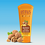 Lotus Herbals Safe Sun Detan After-Sun Face Scrub - Walnut & Turmeric, For All Skin Types 100 g