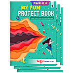 Target Publications Project Book - One Side Coloured & One Side Single Line, 32 Pages, 70 & 120 GSM 1 pc (Pack of 3)
