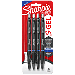 Sharpie S.Gel Pen - Blue, Medium Tip 0.7 mm, Comfortable Grip 4 pcs