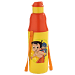 Pratap Pio M Chhota Bheem Water Bottle With Belt & Straw - Leakproof 500 ml