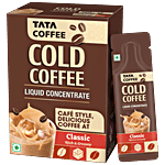 Tata Coffee Classic Cold Coffee - Liquid Concentrate 400 ml Box (20 Sachets x 20 ml Each)