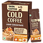 Tata Coffee Salted Caramel Cold Coffee - Liquid Concentrate 400 ml Box (20 Sachets x 20 ml Each)