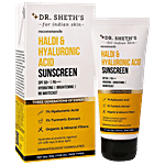 Dr. Sheth's Haldi & Hyaluronic Acid Sunscreen - SPF 50+, PA+++, Hydrates Skin 50 g