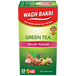Wagh Bakri Green Tea - Shudh Kahwa, With Rock Salt 2.5 g (30 Tea Bags x 2.5 g Each)
