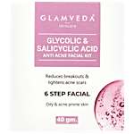 Glamveda Glycolic Acid & Salicylic Acid Anti Acne Facial Kit - Reduces Breakouts 40 g 