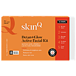 SkinQ Detan & Glow Active DIY Facial Kit - Exfoliates & Brightens Skin 200 ml (5 pcs)