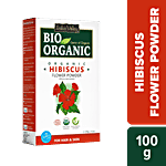 Indus Valley Bio Organic Hibiscus Flower Powder For Hair & Skin Care, Exfoliates The Dead Skin Cells, Prevents Premature Greying, Cruelty-Free & Vegan 100 g 