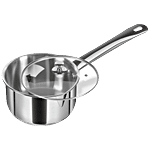 Milton ProCook Stainless Steel Sauce Pan - Pro Cook, With Glass Lid, Plain, Sandwich Bottom 1.2 L 