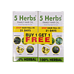 5 Herbs Family Hair Oil - 100% Herbal, For Hairfall 120 ml