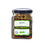 Nainaas Green Chilli Pickle In Virgin Mustard Oil 200 g Jar