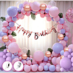 Party Propz Birthday Decoration Items Combo - For Girls 60 pcs