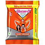 Glucon-D Instant Energy Nutrition Drink - Tangy Orange 22 g Pouch (Pack of 12)