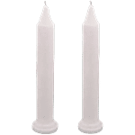 Creative Space Unscented White Long Candle - 18 x 3 cm 2 pcs