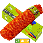 Trm Nylon Rope - 25 m, Orange, Premium Quality 1 pc