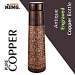Mr. Copper King Antique Engraved Pure Copper Water Bottle - Tower 800 ml