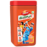 Dabur Glucoplus C Instant Glucose - Juicy Orange Flavour 400 g Jar