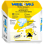 MEECHU Taped Type Diapers - Large, 11-14 kg, All Night Protection & High Absorption Capacity 25 pcs 