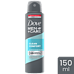 Dove Deo Men+Care Clean Comfort Dry Spray Antiperspirant Deodorant 150 ml