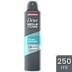 Dove Deo Men+Care Clean Comfort Dry Spray Antiperspirant Deodorant 250 ml