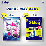 D-Klog 3X Powerful Drain & Odour Cleaner 45 g (Pack of 5)