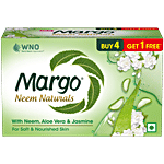 Margo Neem Naturals Aloe Vera & Jasmine 100 g (Buy 4 Get 1 Free)