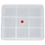 Nakoda Jewellery items Container- Multipurpose With 9 Partition/Grid, Transparent 1 pc