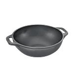 Prestige Cast Iron Scratch Resistant Round Base Kadai - 26 cm, Black 3.25 L