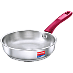 Prestige Platina Popular Stainless Steel Unique Impact Forged Bottom Fry Pan 24 cm - Silver 2.25 L 
