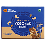 GO DESi Kaju Kishmish Coconut Barfi With Jaggery 96 g