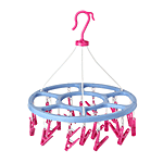 Mr. Boss Round Cloth Drying Hanger Stand/Kids Hanger With 24 Clips 1 pc