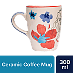 bb home Earth Coffee/Milk/Tea Mug - Hand Crafted Ceramic, Floral Fusion Multicolour 300 ml