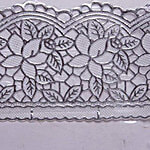 JBG Home Store Transparent Center Table Cover - 4 Seater, With Silver Lace, 102 X 152 cm 1 pc 