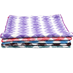 JBG Home Store Microfiber Soft Hand Towels - Diagonal Pattern, Multicolour, 40 x 60 Cm 2 pcs