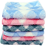 JBG Home Store Luxury Microfiber Face Towel - Oval Pattern, 10 x 10 cm, Multicolour 6 pcs