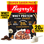 Bagrry's Whey Protein Muesli - Chocolate, 20 g+ Protein 750 g Pouch