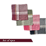VTI Home Collection Cotton Cleaning/ Kitchen Duster/ Napkin - Multi-Colour/ Assorted, Soft, Durable, Washable & Absorbent 4 pcs