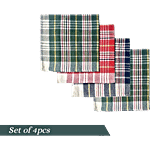 VTI Home Collection Cotton Cleaning/ Kitchen Duster/ Napkin - Multi Colour/ Assorted, Soft, Durable, Washable & Absorbent 4 pcs