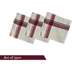 VTI Home Collection Cotton Cleaning/ Kitchen Duster/ Napkin - Soft, Durable , Washable & Absorbent, White 3 pcs