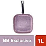 Wonderchef Non-Stick Grill Pan For Barbeque/Tandoori/Sandwich - 24 cm, Venice, Purple 1 L