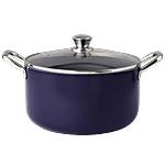 Fackelmann Ceramic Nonstick Biryani Pot, Handi Casserole With Glass Lid 24 cm - German Technology, Non-Toxic 3 L