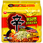 NONGSHIM Shin Ramyun Stir Fry Spicy Noodles - Cheese 680 g (Pack of 5)