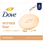 Dove Sandalwood Bar for Glowing Skin with Natural Origin Sandalwood & Saffron Extracts PO3 125 g (Pack of 3)