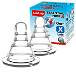 LuvLap Essential Nipple - X, Variable Flow, 0M+ 2 pcs