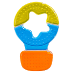 LuvLap Baby Water Filled Silicone Teether - Star Shape, Blue&Yellow 1 pc